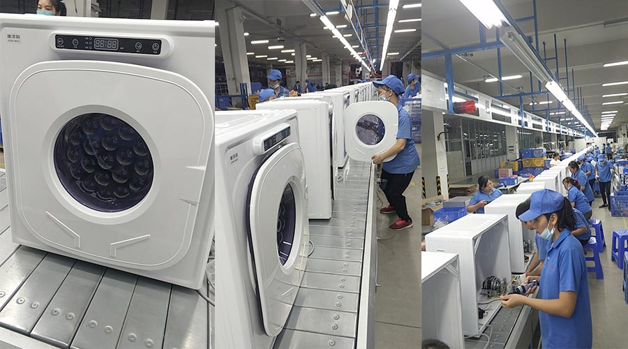 現(xiàn)場(chǎng)圖示！家用干衣機(jī)工廠生產(chǎn)線組成